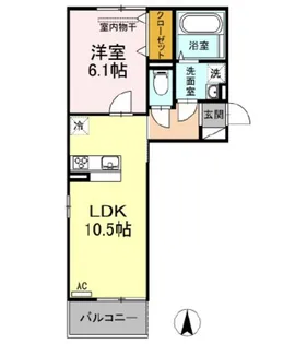 アスターエイト A棟【2階】の間取り