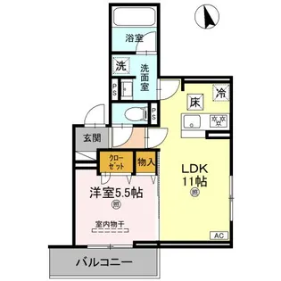 D s阿保【1階】の間取り