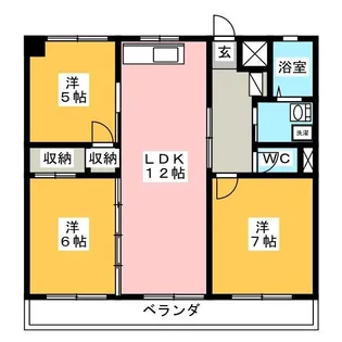 ユニテ井上【2階】の間取り