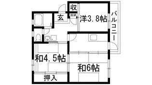 逆瀬川16号棟【3階】の間取り