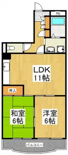 ピュア東所沢【2階】の間取り