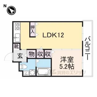 プリモーテ枚方公園【1階】の間取り