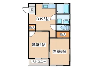 コーポ落合【2階】の間取り