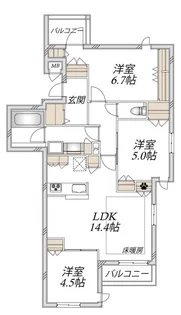VIA DEL VENTOII【3階】の間取り