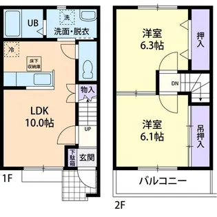 メゾネット佐倉 Bの間取り