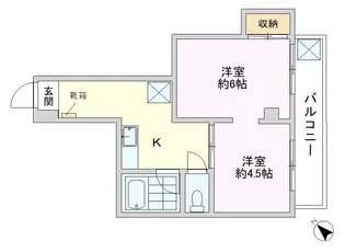 ヴァレイシャス【4階】の間取り