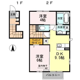 ヴィレッジロイヤル白鳥 D【2階】の間取り