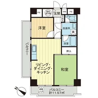 ライオンズプラザお茶の水【11階】の間取り