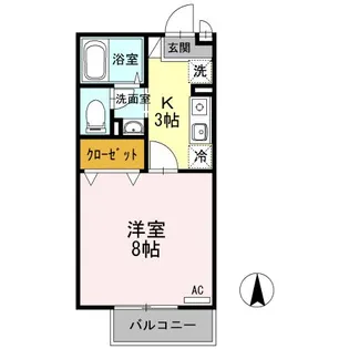 セジュール飯山【2階】の間取り