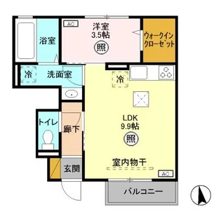エトワールムーン【1階】の間取り
