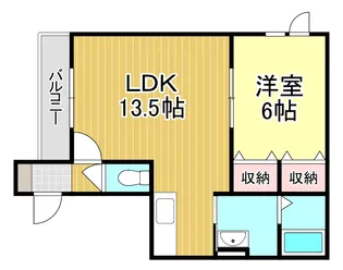 トマトハウスD棟【1階】の間取り