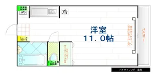 ハイツフレンド富岡【1階】の間取り