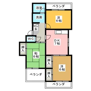サンファミリア長久手I【3階】の間取り
