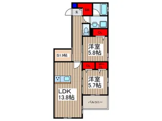 パルコテラッツァ【3階】の間取り