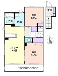 シャーメゾン紀三井寺【2階】の間取り