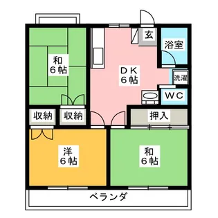 農住メゾン富士見I【2階】の間取り