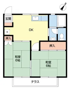 コーポスカイ【1階】の間取り