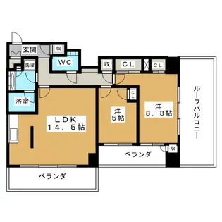 ラア・ケア覚王山【9階】の間取り