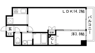 KMS新生水木通【3階】の間取り