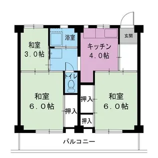 ビレッジハウス谷口1号棟【1階】の間取り