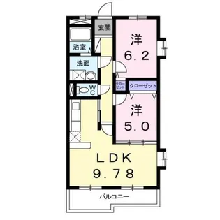クレセールヴァンブ【3階】の間取り