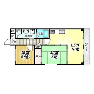 ウッドファイブII【1階】の間取り