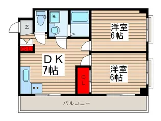 アイエスマンション【2階】の間取り