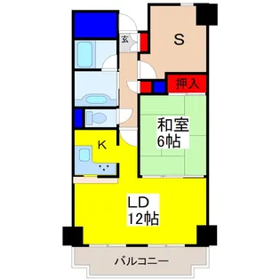 ロイヤルマンション中常【10階】の間取り