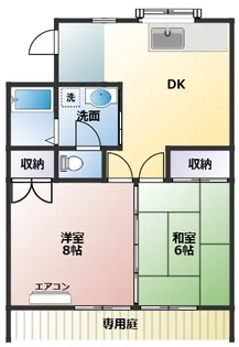 ファミールあじさいA【1階】の間取り