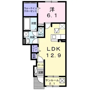フルゥ【1階】の間取り