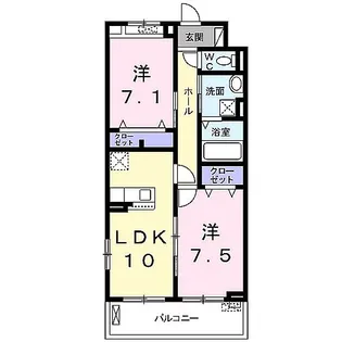 エスポワールVI【3階】の間取り