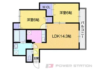 バーニーズ ルポール【4階】の間取り
