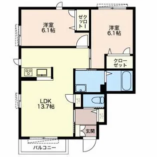 ライチェス【1階】の間取り