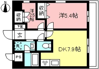 悠々スクアール相模大野【6階】の間取り
