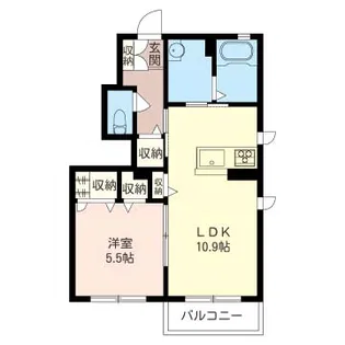 アメイジングクレストC【1階】の間取り