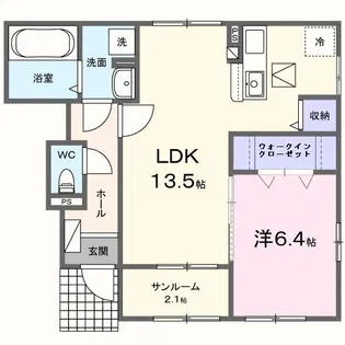 コンフォール【1階】の間取り