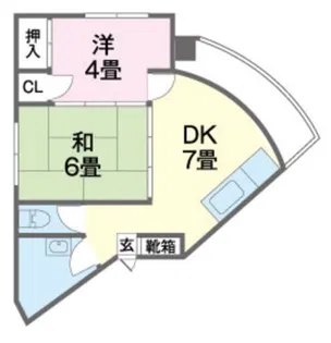 コーポはな(TT)【4階】の間取り