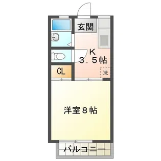 グリーンコーポ伊倉 B棟【1階】の間取り