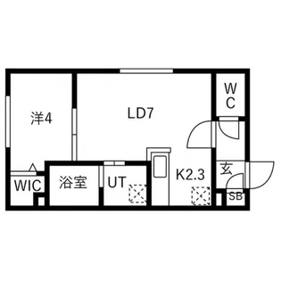ラグナベルデ苗穂駅前【5階】の間取り