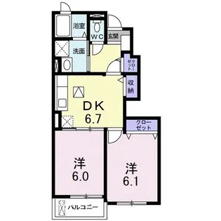 クラシックタウン A【1階】の間取り