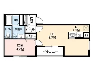 リーブルファイン南越谷1号棟【1階】の間取り