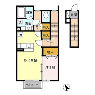 D-ROOM ローズコート城北202【2階】の間取り