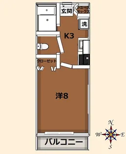 タウンズ向山【1階】の間取り