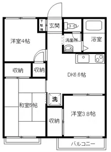 レインボーハイツ本郷台【2階】の間取り