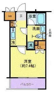 エクセリア溝ノ口【4階】の間取り