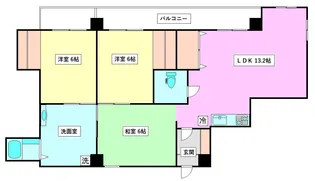 レジデンスアカザワ【2階】の間取り