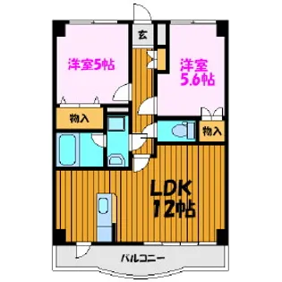 福島県郡山市富田東3【マンション】の間取り