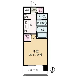 エステムコート梅田・茶屋町IIIネクスタ【10階】の間取り