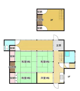 熊本県阿蘇市一の宮町坂梨【一戸建】の間取り