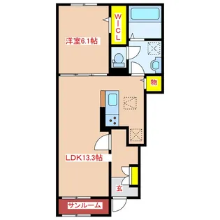 ジェルメ メゾン I【1階】の間取り